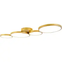 QAZQA Taklampa guld inkl LED 3-stegs dimbar 4-ljus - Lupolo