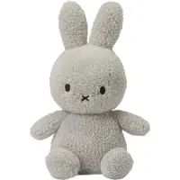 Bon Ton Toys Gosedjur - 23 cm - Miffy Sitting - Terry Light Grey - - One Size - Gosedjur