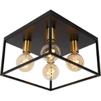 Lucide Taklampa Ruben, dimbar, Svart, Vardagsrum / matsal, Metall, Modern, Taklampa
