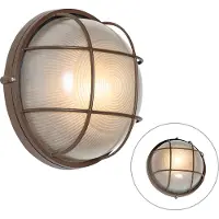 QAZQA Industriell utomhusvägglampa rostbrun IP44 - Hanneke