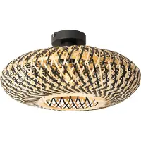 QAZQA Orientalisk taklampa svart bambu 40 cm - Ostrava