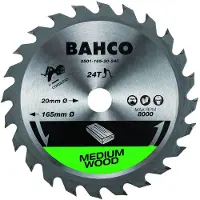 Bahco Trådlös Cirkelsågblad Med 24 Tänder För Trägångssågar 190 Mmx10 Mm