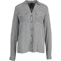 Vero moda Blus 'Bumpy' svart / vit