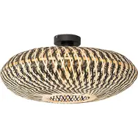 QAZQA Orientalisk taklampa svart bambu 50 cm - Ostrava
