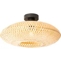 QAZQA Orientalisk taklampa bambu 40 cm - Ostrava