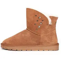 Gooce Snöboots 'Suzie' ljusbrun / svart / silver