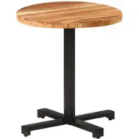 vidaXL Cafébord runt Ø70x75 cm massivt akaciaträ