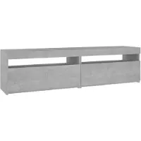 vidaXL Tv-bänkar med LED-belysning 2 st betonggrå 75x35x40 cm