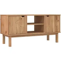 vidaXL Tv-bänk OTTA 113,5x43x57 cm massiv furu