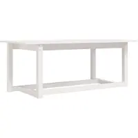 vidaXL Soffbord, Vitt, 110X55X45 Cm, Massivt Furuved