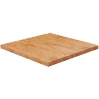 vidaXL Fyrkantig bordsskiva ljusbrun 80 x 80 x 4cm behandlad massiv ek
