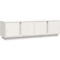 vidaXL Tv-bänk vit 140x40x40 cm massiv furu