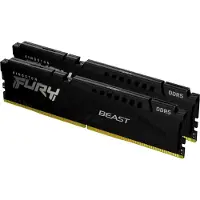 Kingston FURY Beast - DDR5 - sats - 64 GB: 2 x 32 GB - DIMM 288-pin - 5600 MT/s / PC5-44800 - CL36 - 1.25 V - ej buffrad - on-die ECC