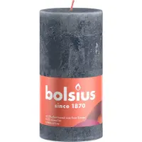 Bolsius Rustik stearinljus Ø6.8x13cm Slate blue (4)