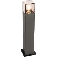 QAZQA Modern utomhus golvlampa 50 cm mörkgrå IP44 - Danmark