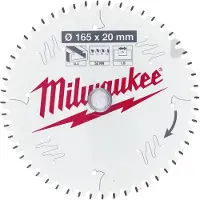 Milwaukee Sågklinga för trä 4932479087; 165x20x1,6 mm; Z52