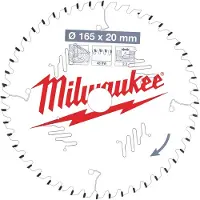 Milwaukee sågklinga 165x20x2,2x48z för trä – rena snitt (CZYSTE CIECIE CSB P W)