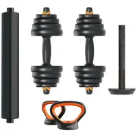 Fed Hantelset V2+stång+kettlebell 30kg