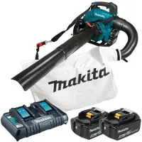Makita Batteridriven lövblås/sug DUB363PT2V; 2x18 V; 2x5,0 Ah batt.