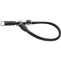 Hunter Dog Collar Training Round & Soft Half Choke Black M 45cm