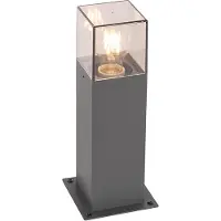 QAZQA Modern utomhusgolvlampa 30 cm mörkgrå IP44 - Danmark