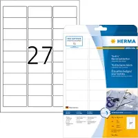 Herma 4511 Namn-etiketter 63.5 x 29.6 mm Acetat Vit 540 st Repositionerbart Laser, Kopiator, Laser, färg, Färgkopiator