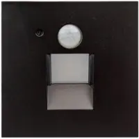 Arcchio Neru LED-inbyggnadslampa sensor kantig, Svart, Vardagsrum / matsal, Aluminium / grå / zink, Modern, Väggspotlights
