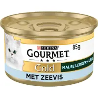 Gourmet Gold Saftiga Delikatesser med havsfisk våtfoder katt (85 g)