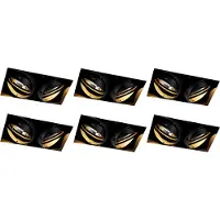 QAZQA Set med 6 infällda spotlights svarta GU10 AR111 Trimless 2-ljus - Oneon