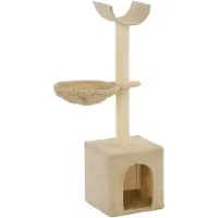 vidaXL Katträd med klöspelare och 105 cm beige