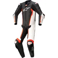 Alpinestars Missile V2 Läderkombi i ett stycke Svart/Vit/Neonröd 56 Herrar sort