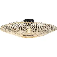 QAZQA Orientalisk taklampa bambu 50 cm - Rina