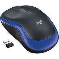 Logitech M185 - Mus - optisk - trådlös - 2.4 GHz - trådlös USB-mottagare - blå