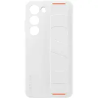 Samsung Galaxy S23 Skal Silicone with Strap Vit