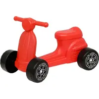 Plasto Scooter med tysta hjul - Röd - - One Size - Springcykel