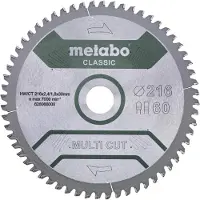 Metabo 628066000 Cirkelsågblad 216 mm 1 st