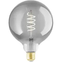 Eglo E27 LED G125 rökfärgad globlampa med spiral och varmt vitt ljus
