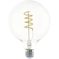 Eglo - LED-glödlampa med filament - form: G125 - E27 - 4.5 W (motsvarande 35 W) - klass F - varmt vitt ljus - 2700 K - transparent
