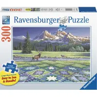 Ravensburger Mountain Quiltscape 300 -stycken stort format Jigsaw -pussel fr vuxna - 16788 - Varje bit r unik mjukklicka -teknik betyder att bi