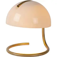 Lucide Bordslampa Cato, Vitt / opal, Vardagsrum / matsal, Glas, Vintage, Bordslampa
