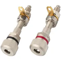 Monacor BP-420, speaker terminals, Rostfritt stål, Nickel