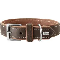 Hunter Dog Collar Porto Dark Brown/Cognac 55 - Neck 42-48cm