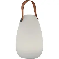 FHL Easy! LED-batteridriven bordslampa Ruby, Ø 14 cm, vit, IP44, RGB-dimbar dimbar, Vitt / opal, Syntetmaterial, Modern