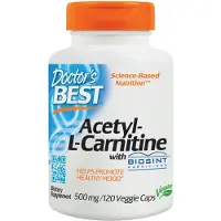 Doctors Best , Acetyl-L-Karnitin, 120 Veggie Kapslar (500 mg per Cap)