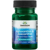 Swanson Health Astaxantin och zeaxantin, 60 mjukgelkapslar