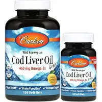 Carlson Labs - Wild Norwegian Cod Liver Oil Gems Variationer 460mg - 150 + 30 softgels