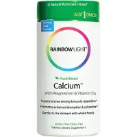 Rainbow Light , Kalcium med Magnesium & Vegan D3+, 180 Tabletter