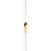 None Guldkedja med gravyrplatta för barn 14k guld 16cm L1/14-16