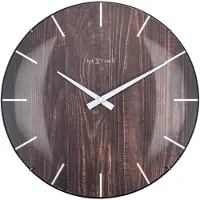 Nextime Edge Wood Dome väggklocka 3249BR