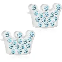 Blomdahl Brilliance Princess Aquamarine örhängen 9 mm 15-01125-05